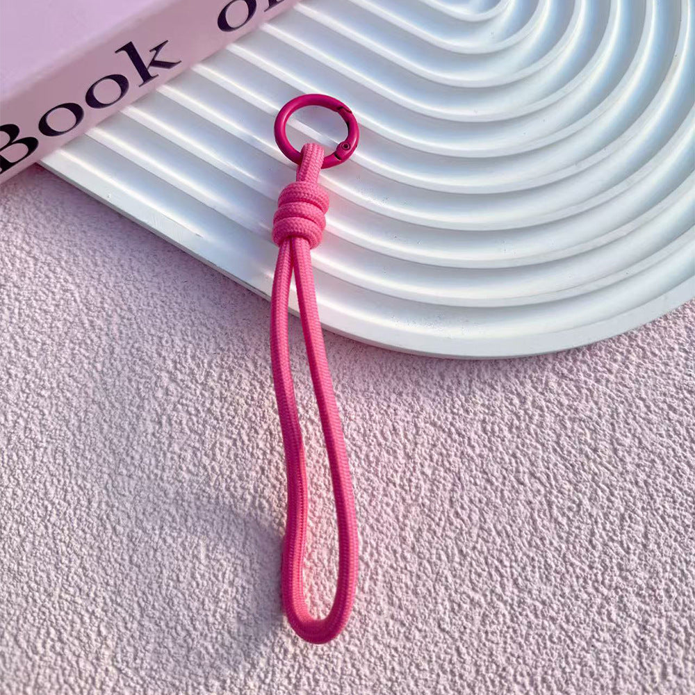 B5 short monochrome knotted mobile phone lanyard/hand-woven/wrist rope/water cup anti-lost rope/