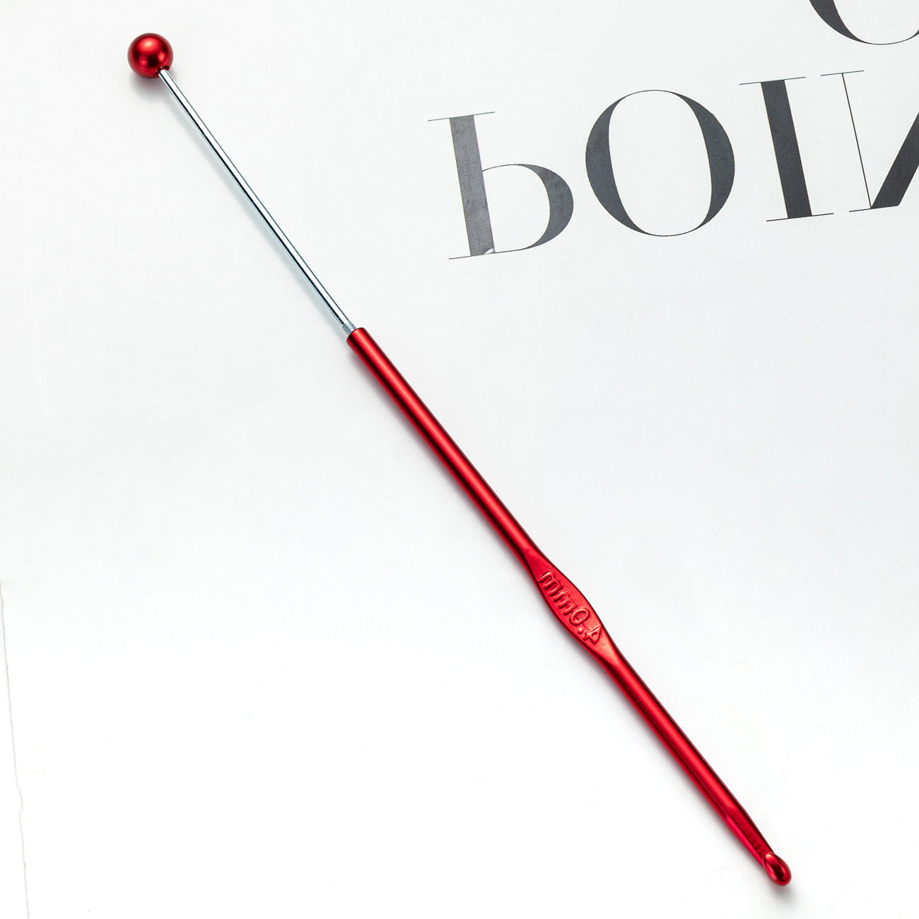 DIY beaded crochet needle, metal color aluminum crochet, sweater wool needle DIY hand-woven tool crochet