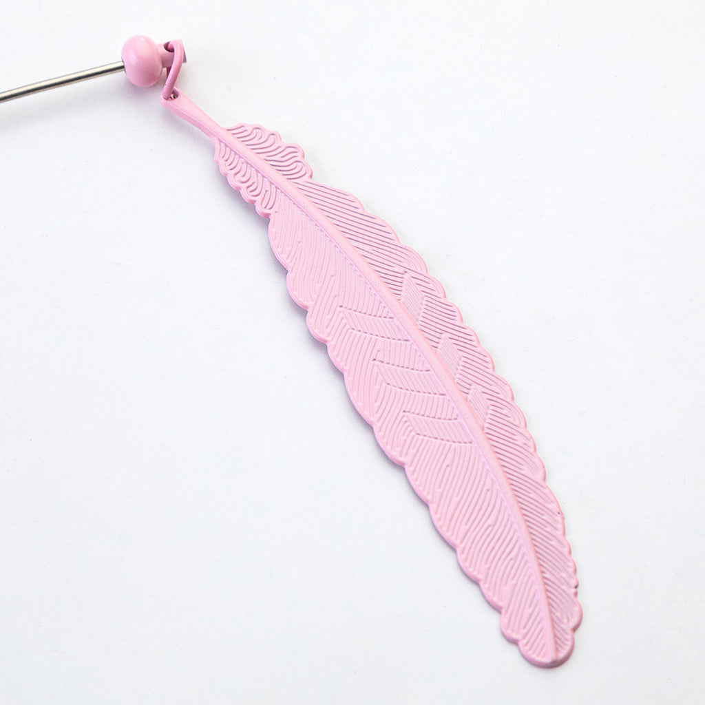 14-Color DIY feather bookmark, cartoon pendant, reading mark page holder 19.6 * 2.4cm