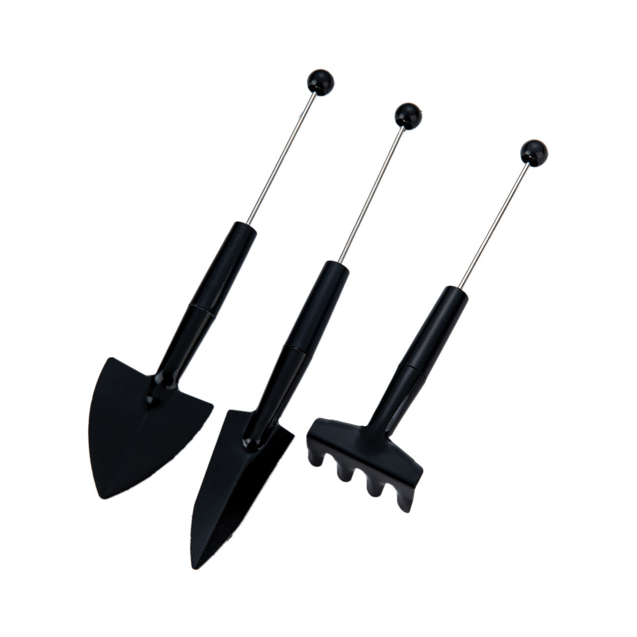 DIY beaded gardening three-piece set, small potted shovel, small garden shovel, indoor flower potted soil loosening tool