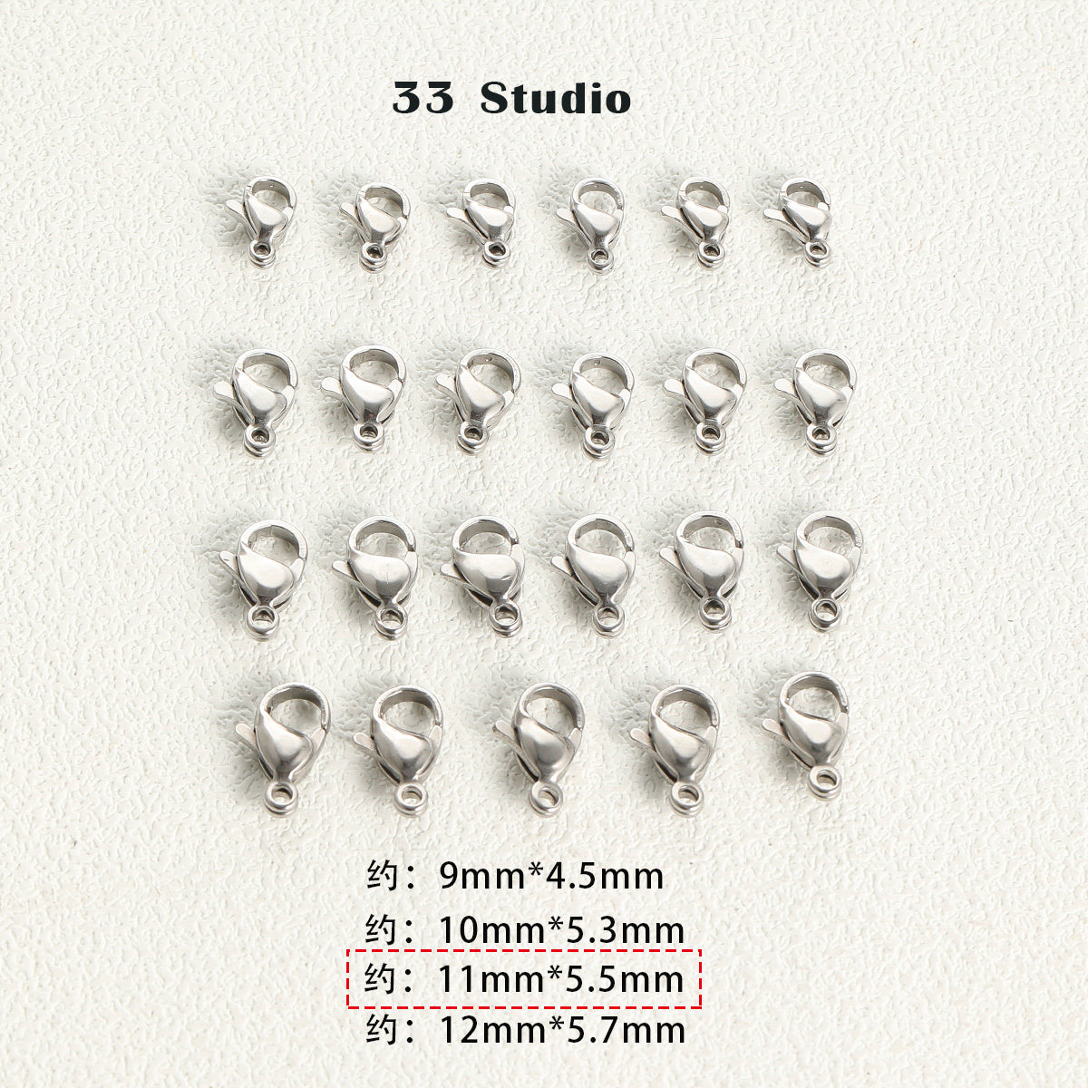 Titanium steel/stainless steel/open ring/non-fading/lobster buckle/T needle/9-character needle/OT buckle/delay chain/color retention bracelet accessories