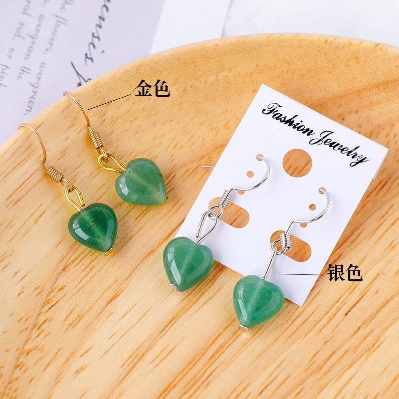 6-Types,2-Color, Natural crystal and gemstone earrings