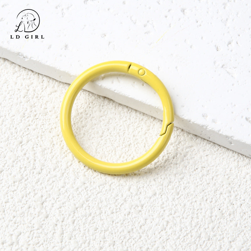 A40mm round spring buckle, large, ring buckle, bag buckle, ring metal, DIY jewelry accessories bag hanging