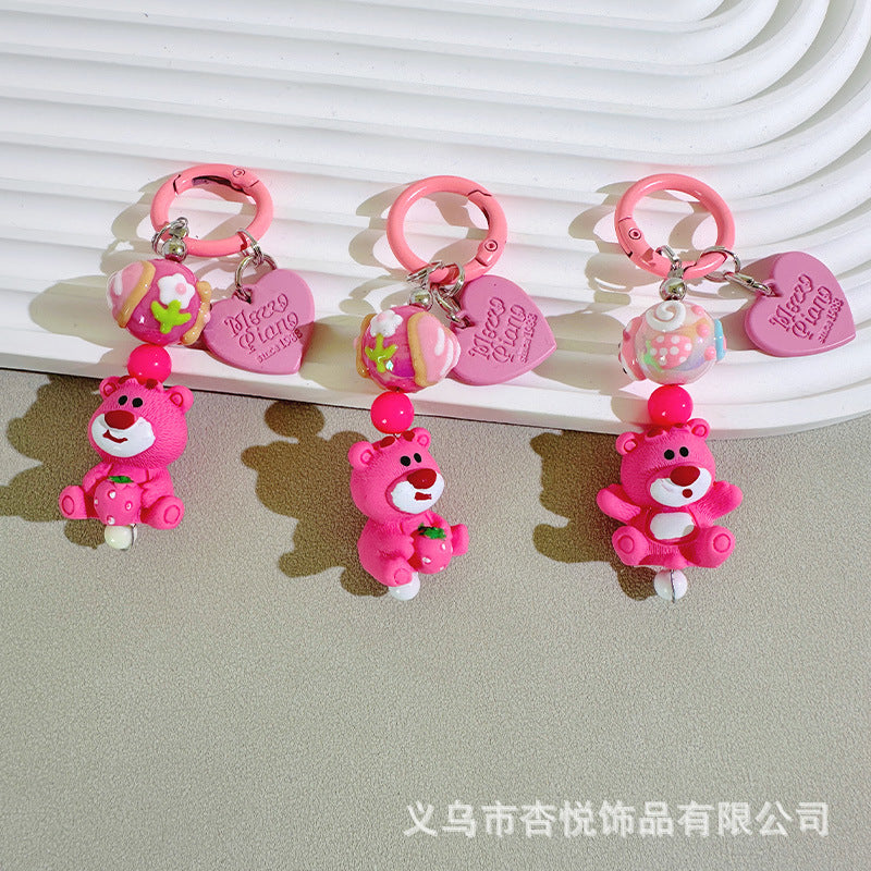 C4 Strawberry Bear Keychain/Bag Pendant
