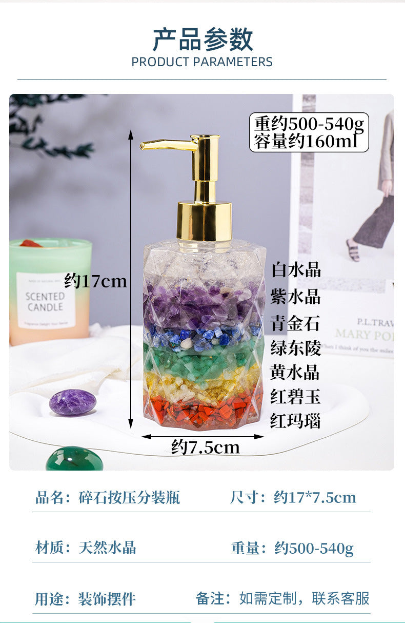 6-Types/Color ,Natural crystal empty bottle