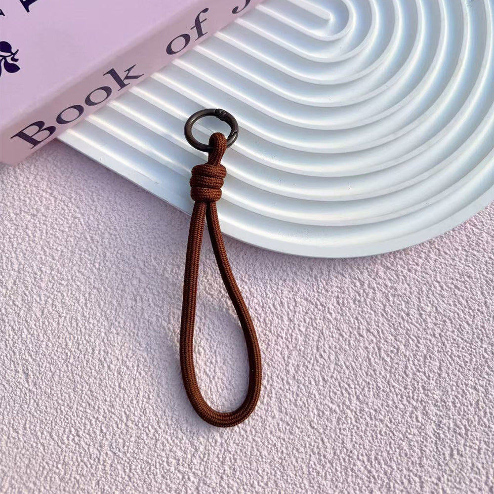 B5 short monochrome knotted mobile phone lanyard/hand-woven/wrist rope/water cup anti-lost rope/