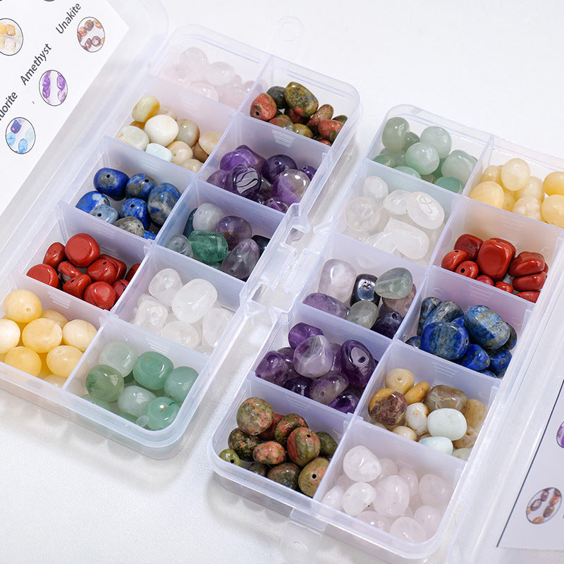 Natural crystal Gemstone rolling stone  box