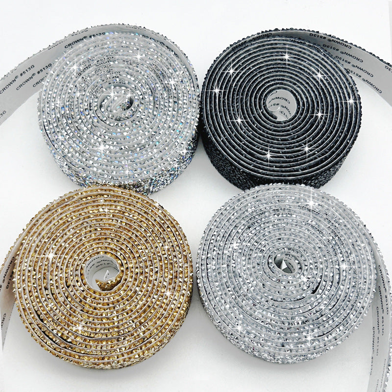 8-Color 4-Size 3yard , Resin Diamonds, Diamond Ribbons, Diamond Strips DIY，Sugar diamonds