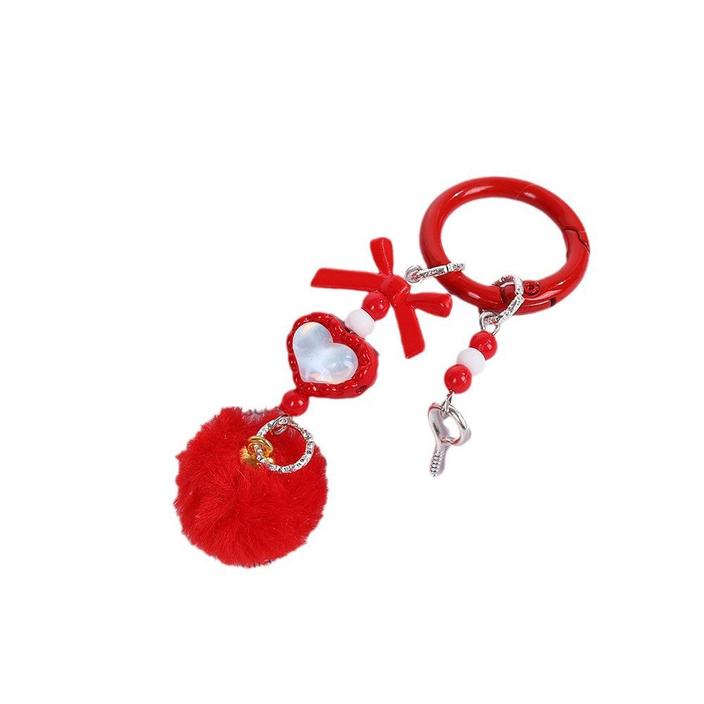 Alloy hairball beaded pendant, DIY mobile phone chain