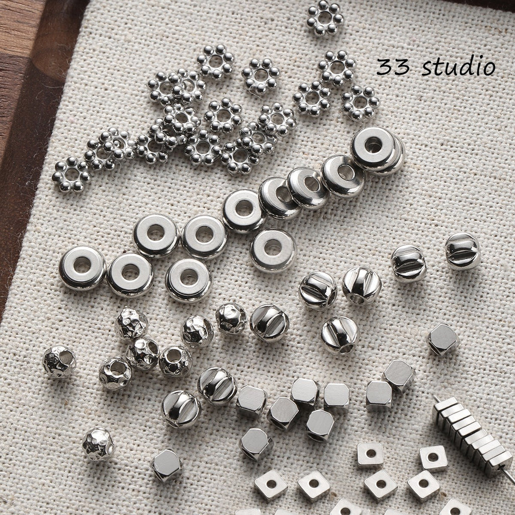 Color retention/titanium steel/stainless steel/spacer beads/DIY accessories