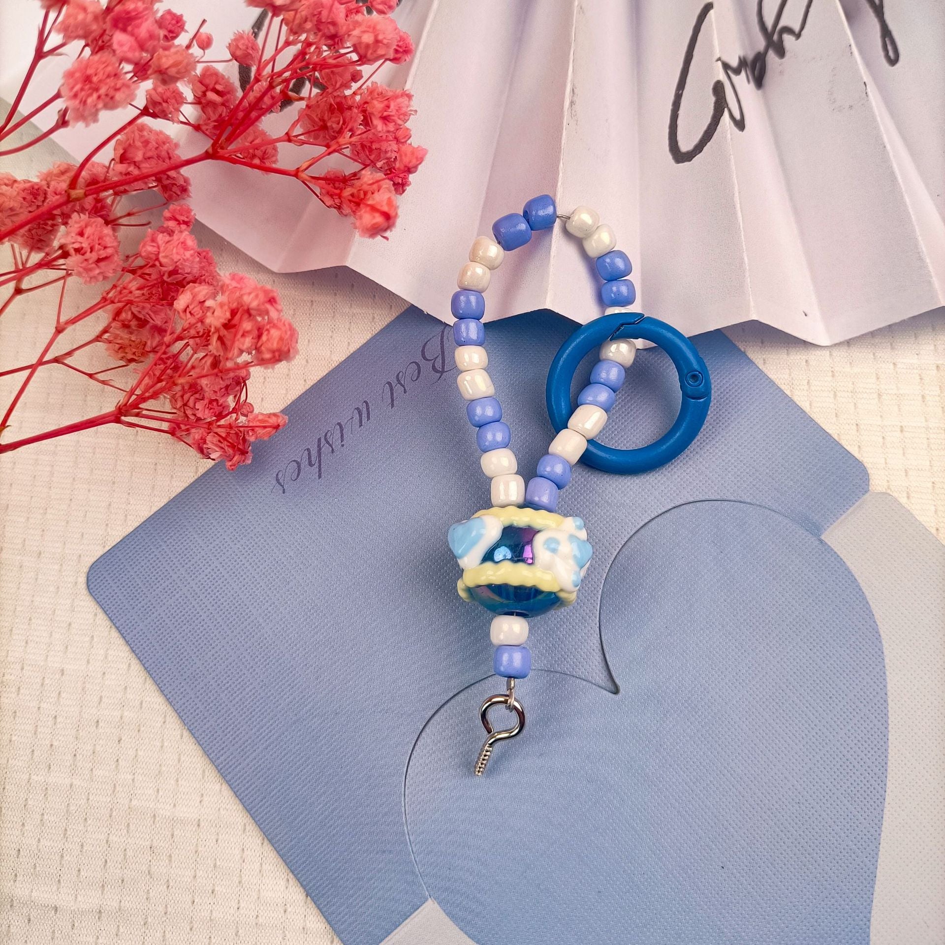 DIY beads, sheep's eye nail accessories, rice bead buckle pendant