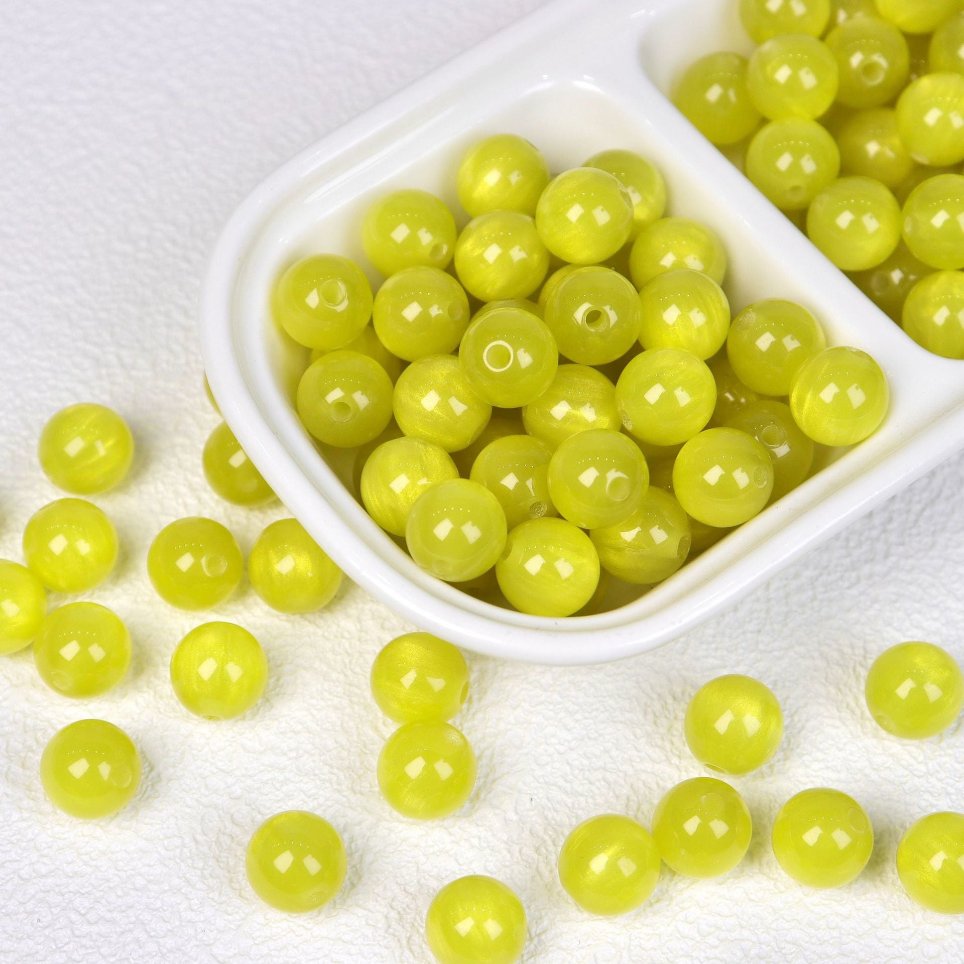 NO.12 Shimmery  rainbow resin beads 鎏金彩虹