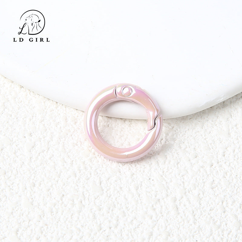 A20mm Colorful Round Spring Buckle, DIY Jewelry Accessories, Spring Ring, Connecting Ring, Keychain, Hanging Buckle