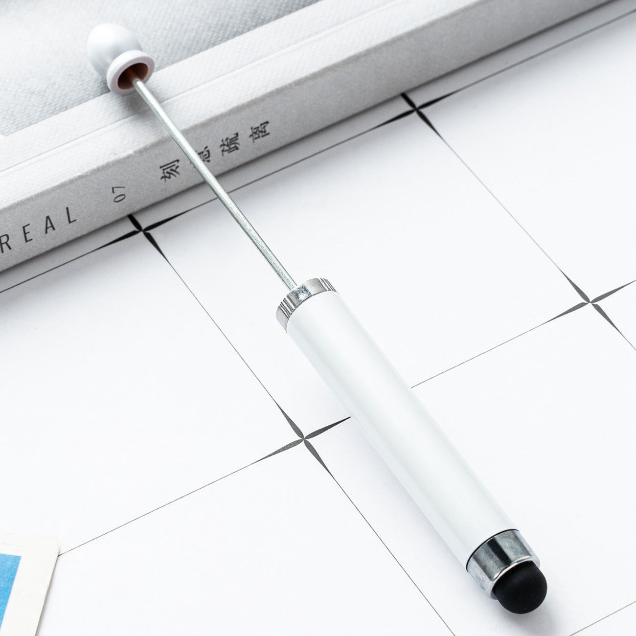 Spot DIY touch screen beaded pen 3-in-1 beaded ballpoint pen creative multi-functional advertising gift pen plastic pen