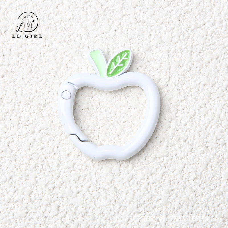 A Apple spring ring, round open ring, keychain