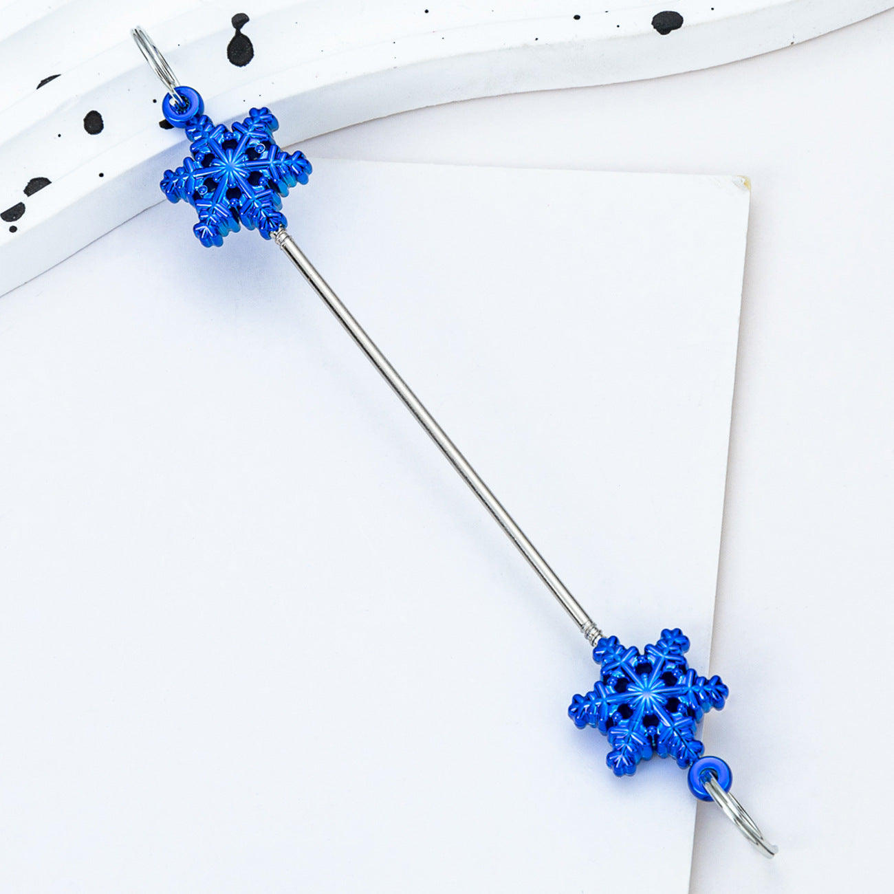 10-Color DIY beaded Christmas snowflake pole