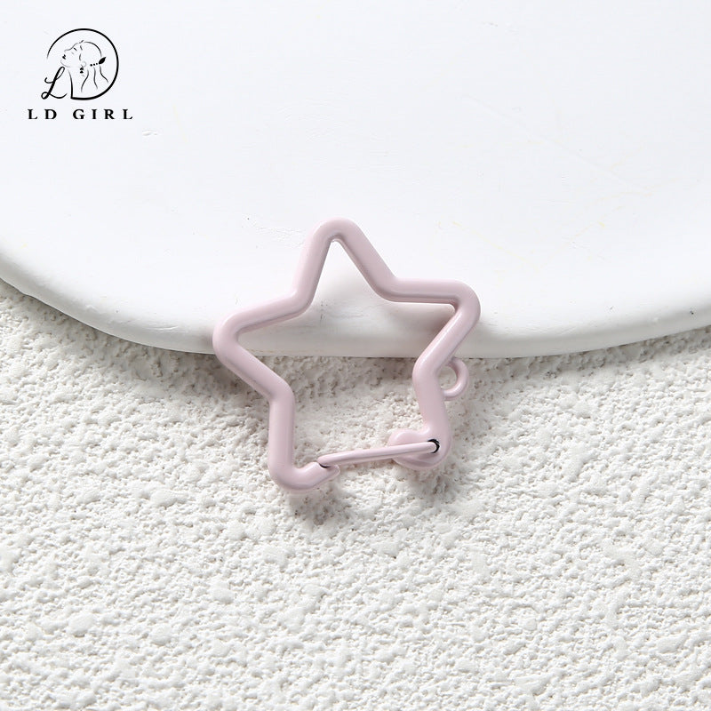 A Five-pointed star spring ring, dog buckle, jewelry buckle spring buckle