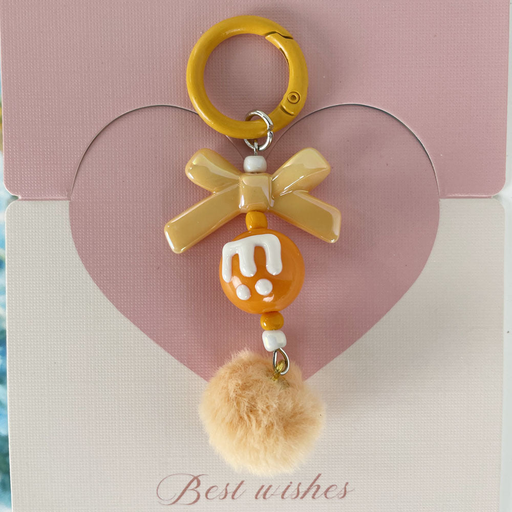 Handmade keychain, mobile phone chain, DIY bow bag hanging.