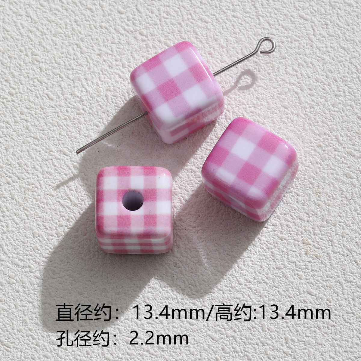 Pink special-shaped/heavy industry hand-painted beads/DIY accessories【桃之夭夭】