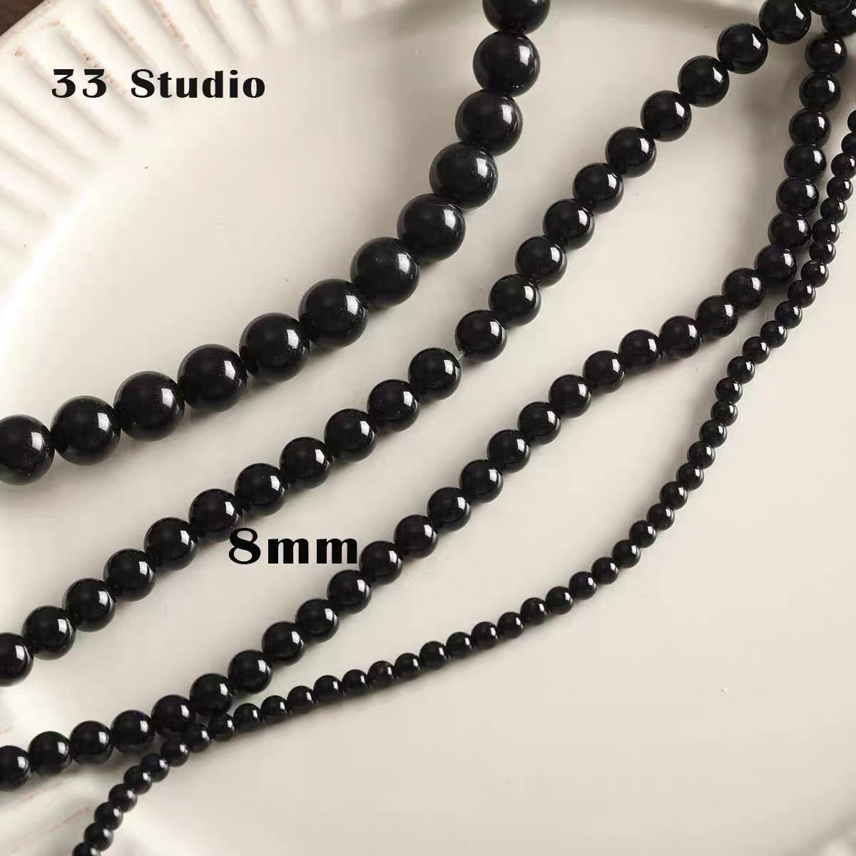 Natural stone, tiger's eye stone, black agate abacus beads, DIY accessories materials