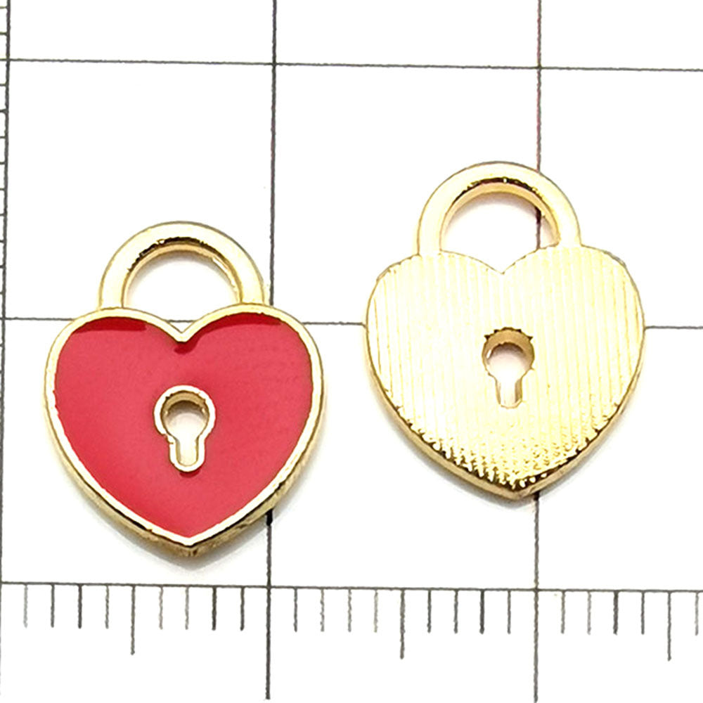 NO.9 Mixed 20 red gold plated enamel charm metal, alloy