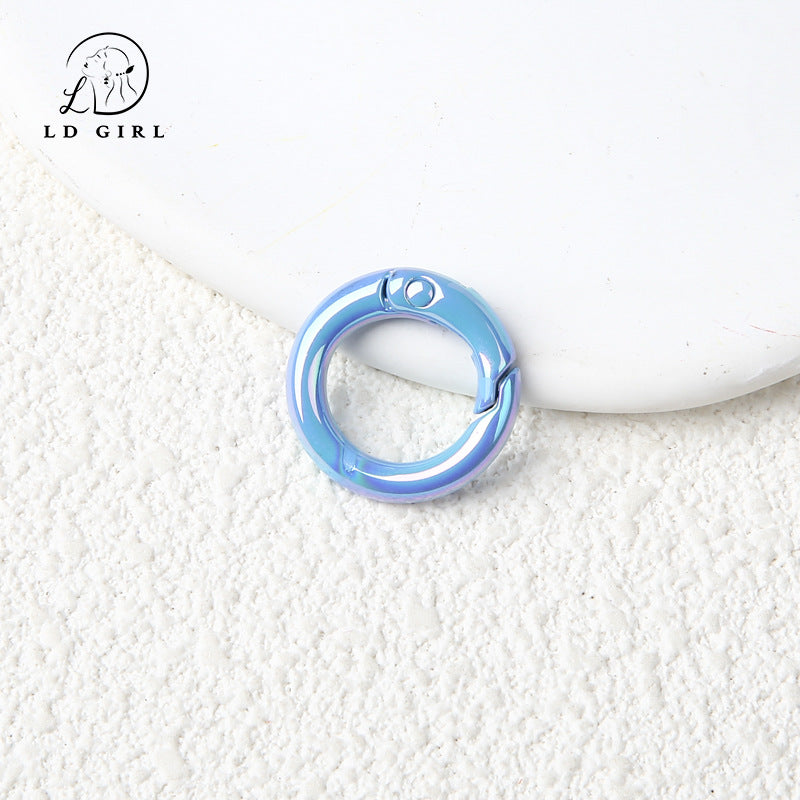 A20mm Colorful Round Spring Buckle, DIY Jewelry Accessories, Spring Ring, Connecting Ring, Keychain, Hanging Buckle