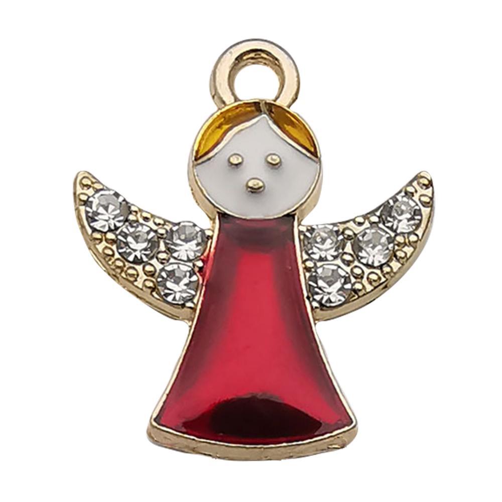 50 assorted gold plated enamel christmas charm