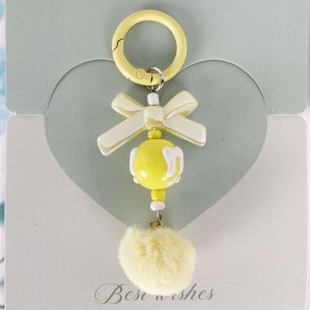 Handmade keychain, mobile phone chain, DIY bow bag hanging.