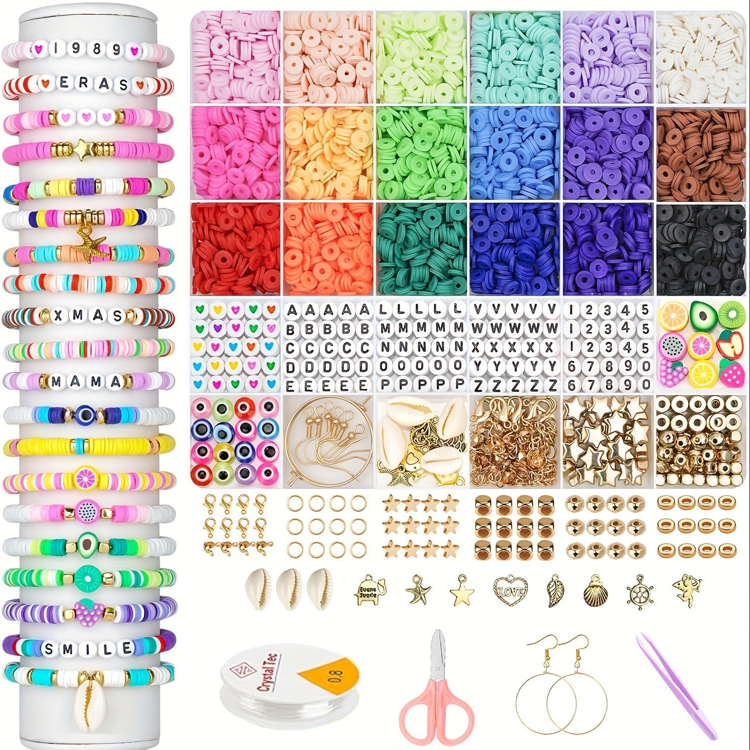 6000Pcs DIY soft ceramic beads