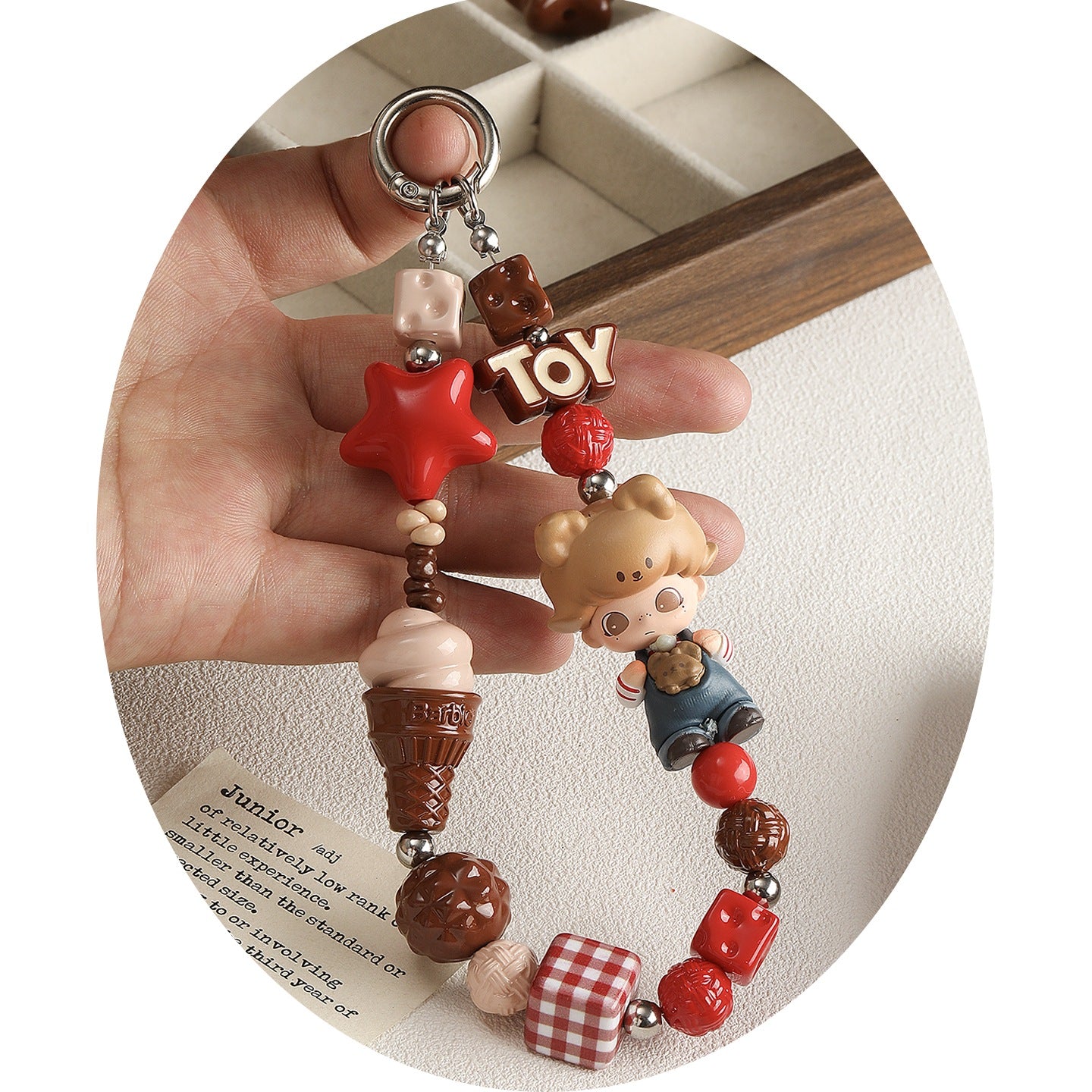 Red coffee color/acrylic paint beads/DIY accessories materials