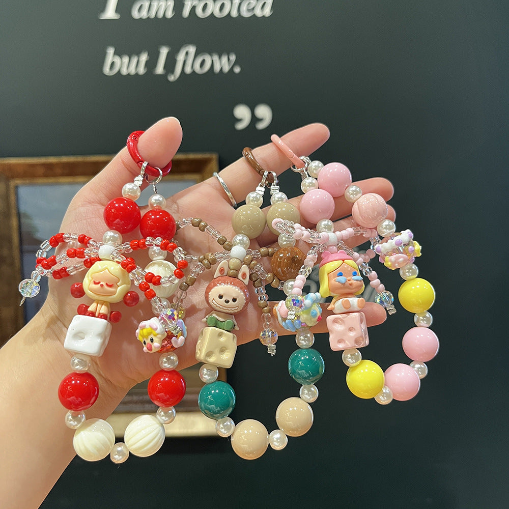 B3 new hand-painted beads/cartoon mobile phone chain