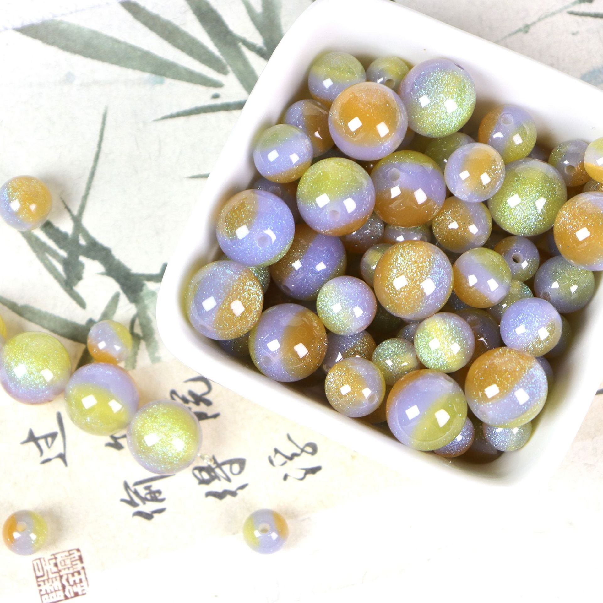 NO.21 Rainbow Candy Resin Beads 彩虹糖