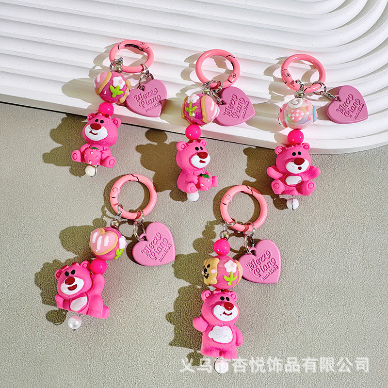 C4 Strawberry Bear Keychain/Bag Pendant