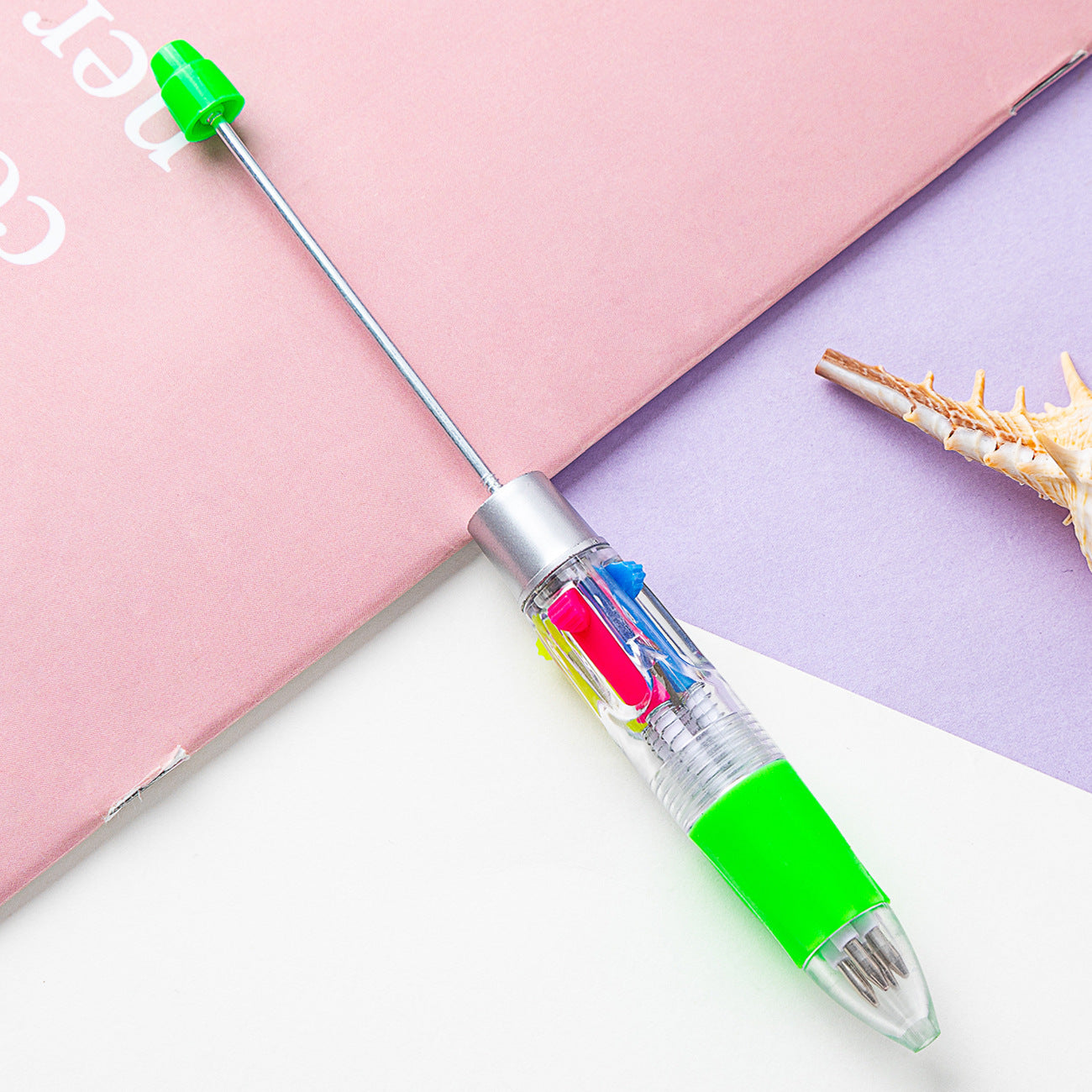 Four-color of one bead pen, DIY bead pen