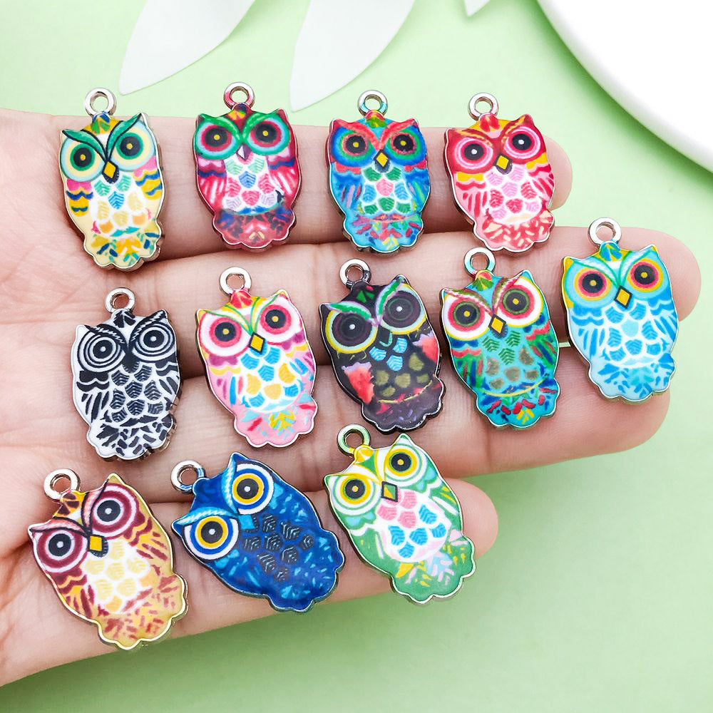 NO.17 Mix 20 metal owl pendants