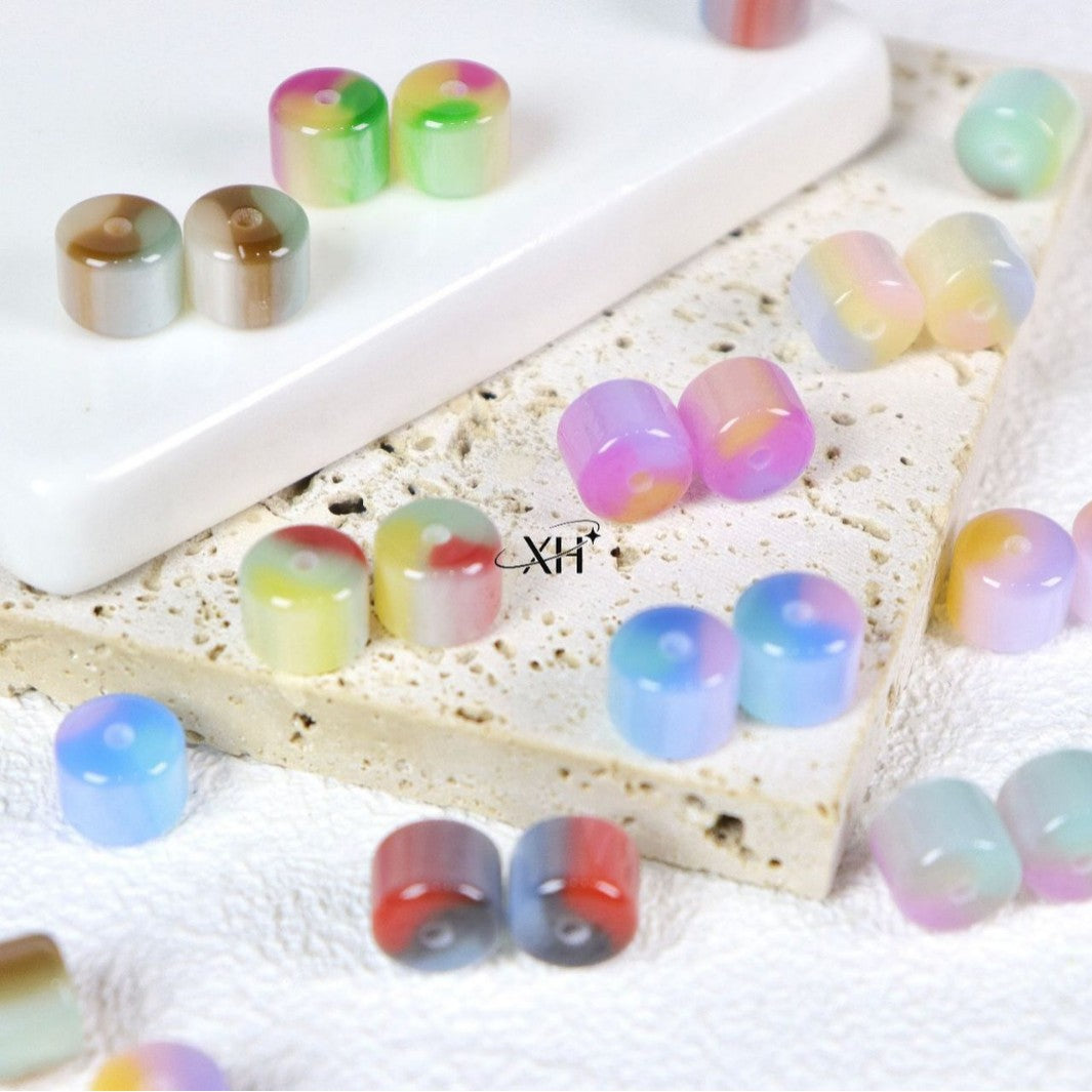 NO.8 Three in one Colors Resin Beads B 三分春桶珠