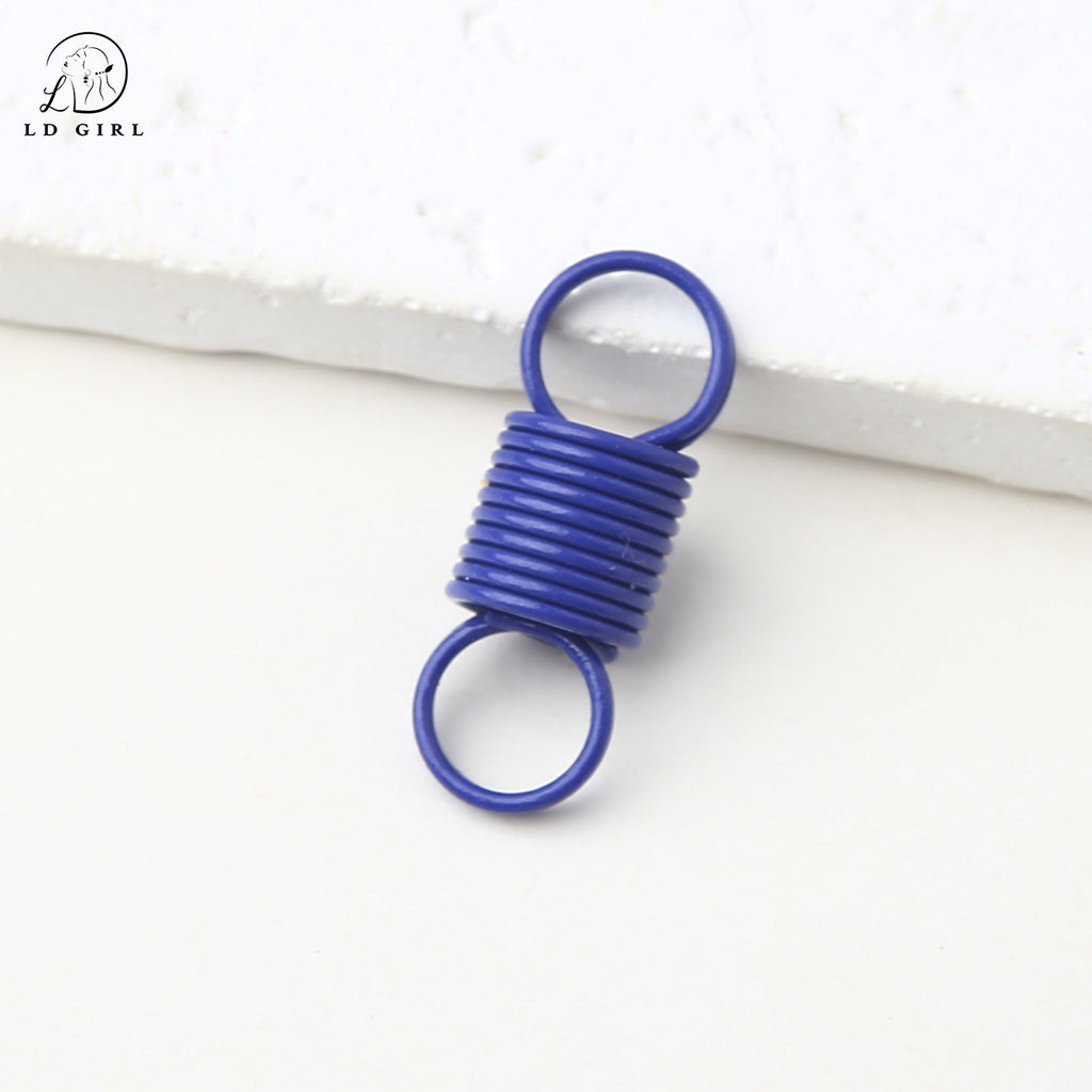 A tension spring connecting buckle, tension spring buckle, keychain pendant, spiral tension spring DIY jewelry accessories