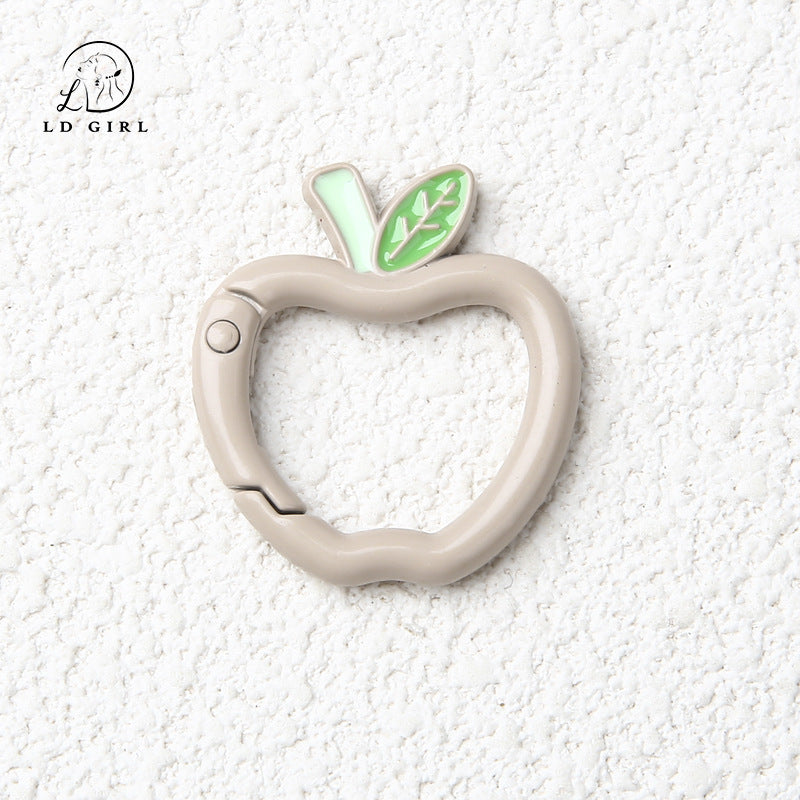 A Apple spring ring, round open ring, keychain