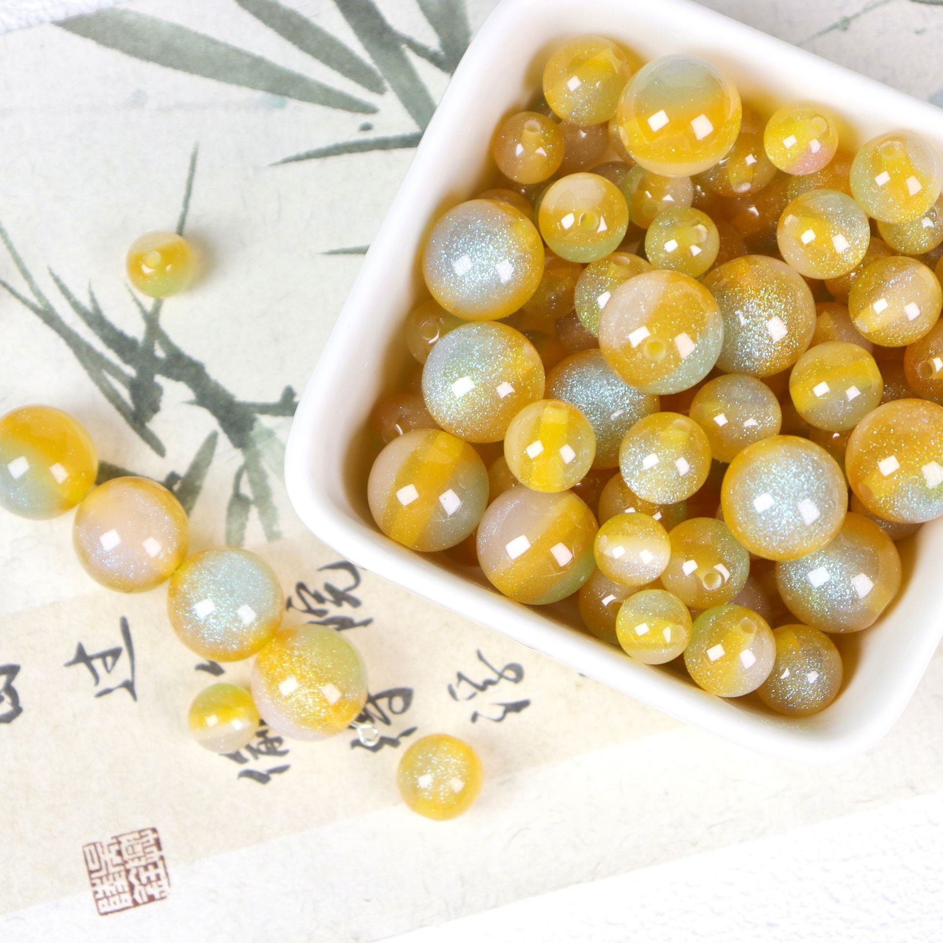 NO.21 Rainbow Candy Resin Beads 彩虹糖