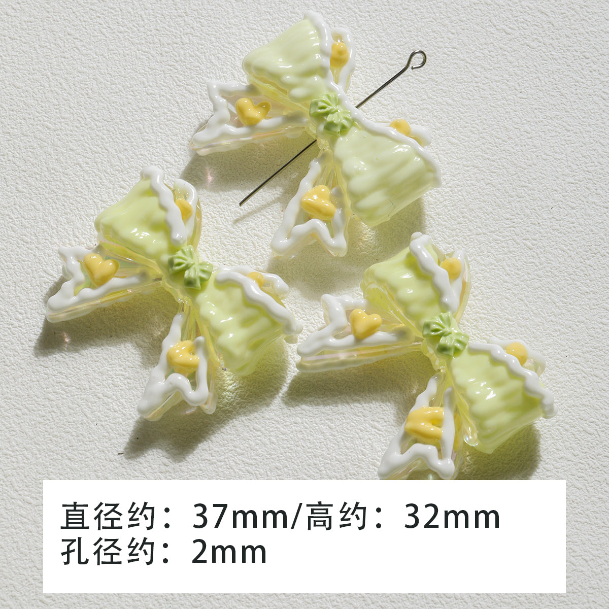 Heavy industry/hand-painted beadsDIY accessories/【蛋黄派】