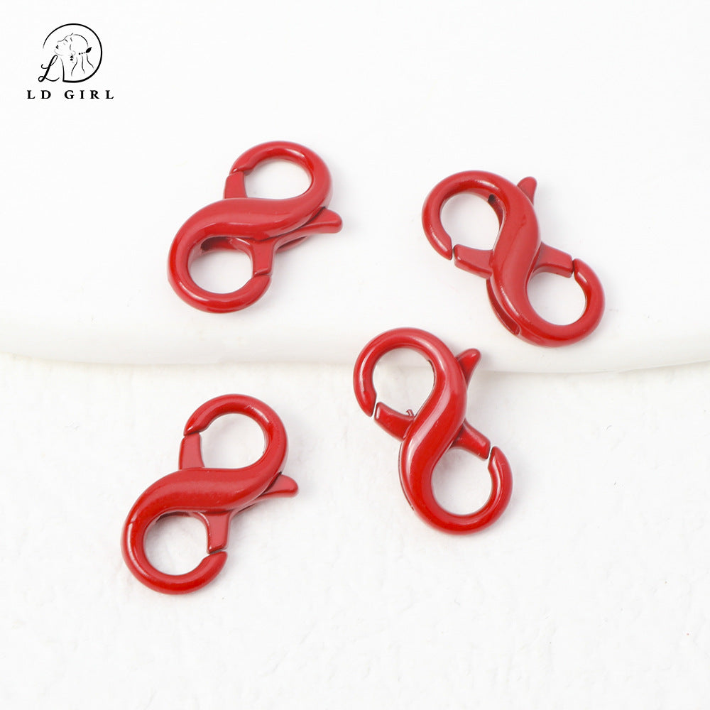 A MOQ5PCS 8-character buckle, spring buckle, double ring buckle, accessories DIY connection buckle