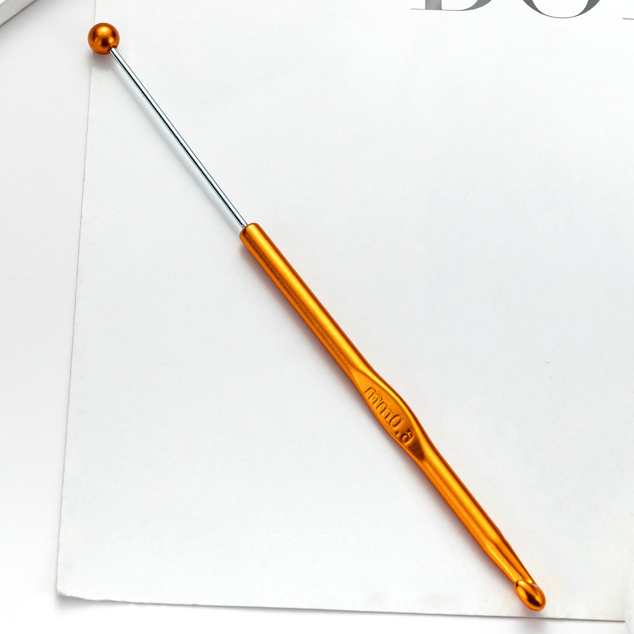 DIY beaded crochet needle, metal color aluminum crochet, sweater wool needle DIY hand-woven tool crochet