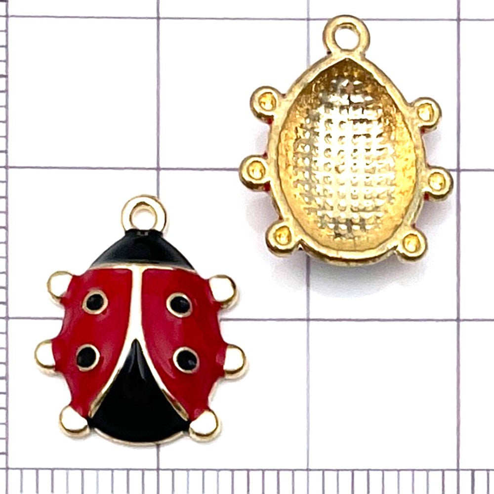 NO.8 Mixed 20  ladybug metal, alloy