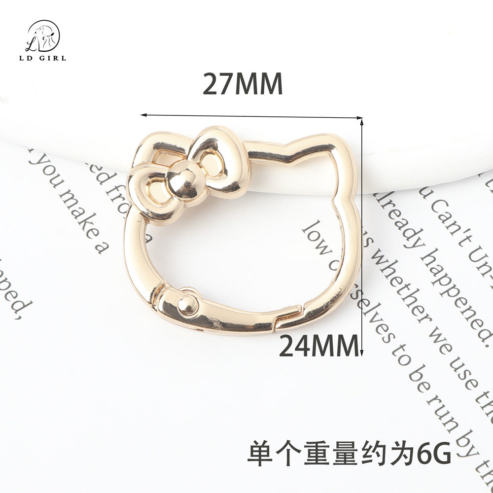 A Golden Cat, Apple, Heart, Spring Buckle, DIY Accessories