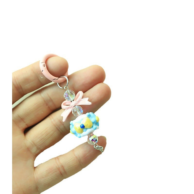 Cute hand-painted beads, pendants, mobile phone jewelry, accessories alloy buckles