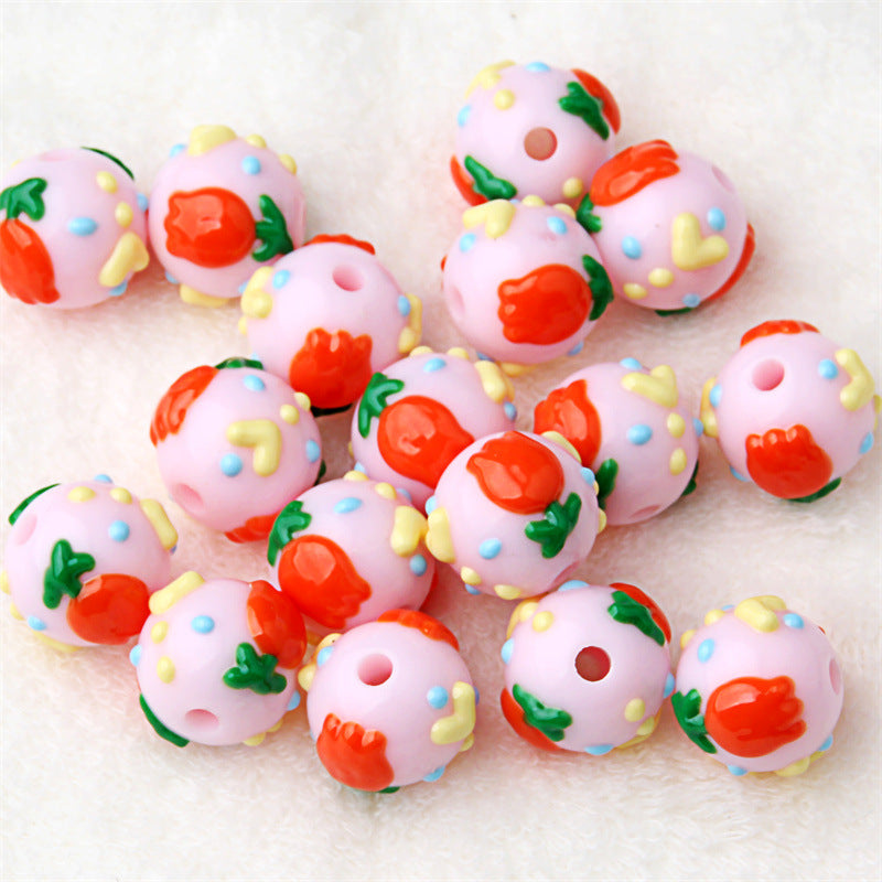 No.1 flower beads/bead pen DIY/mobile phone chain/car hanging/bag hanging chain花朵珠