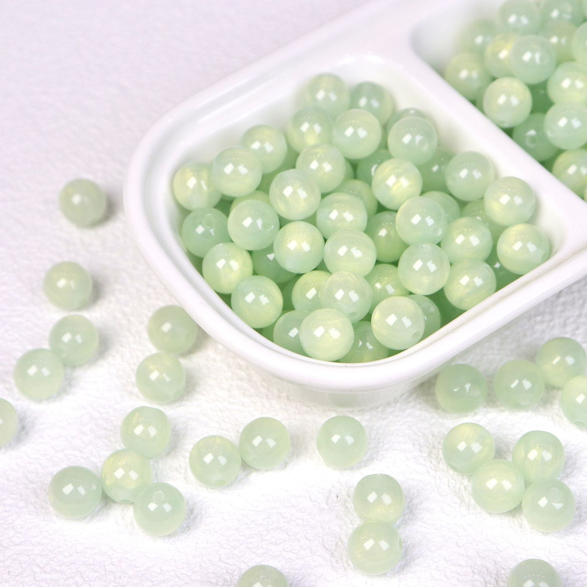 NO.12 Shimmery  rainbow resin beads 鎏金彩虹