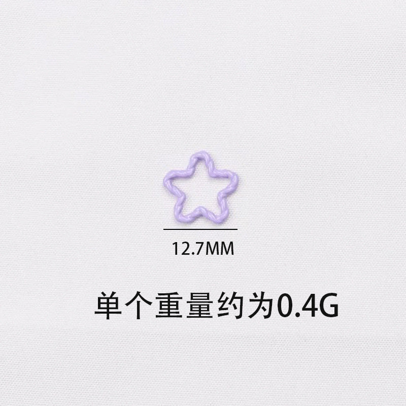 A color paint, pentagram closed ring, DIY accessories