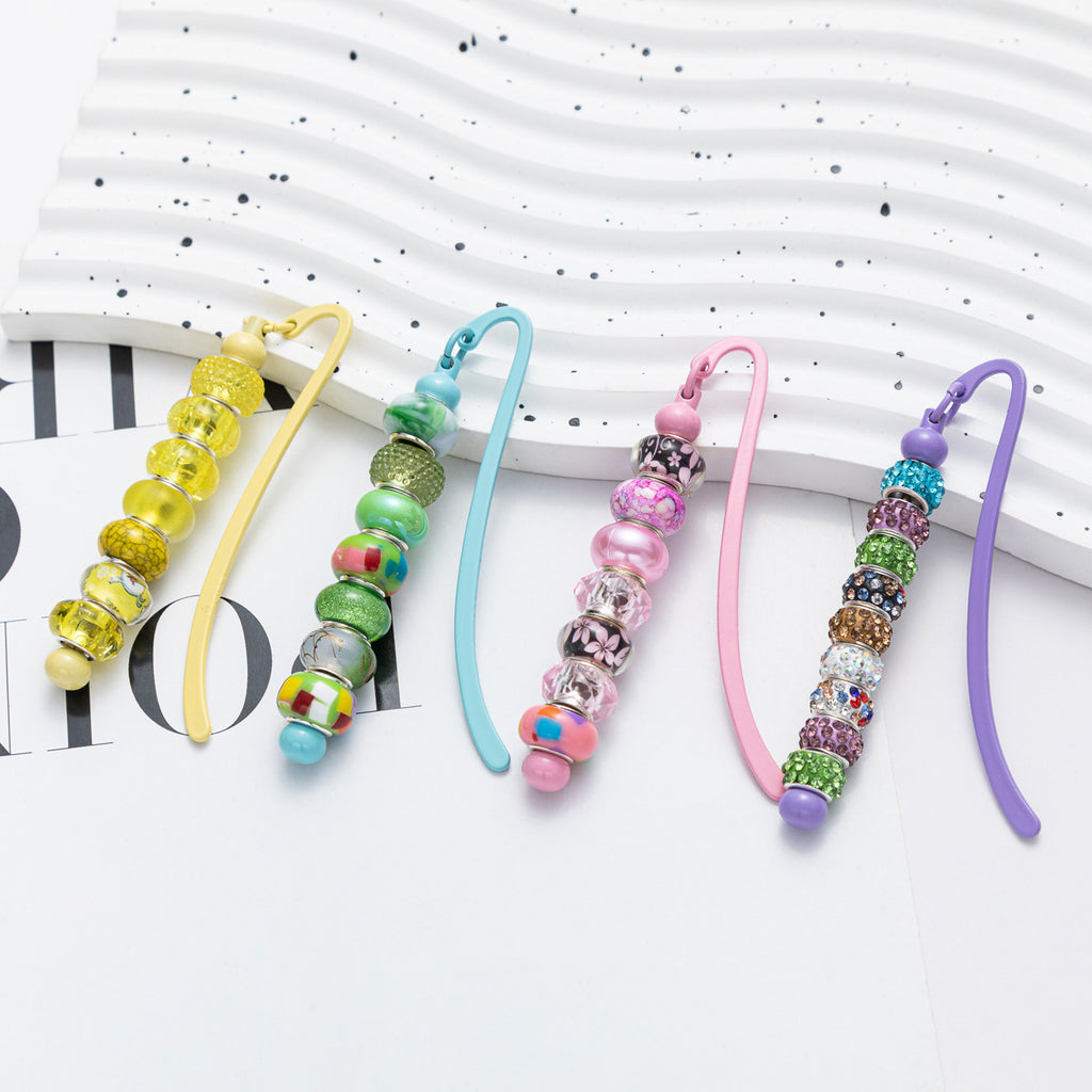 19-color Metal bookmarks, DIY beaded bookmarks, children's gifts, prizes, marker page folders