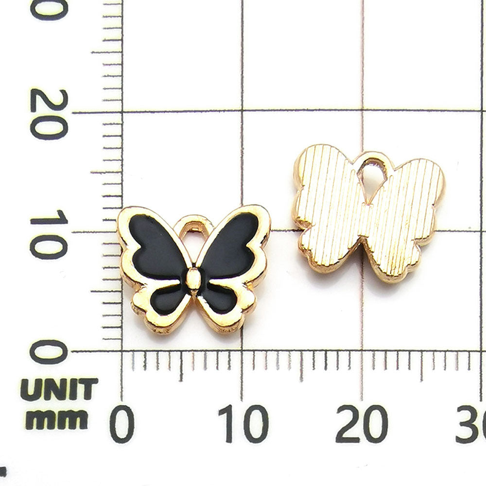 NO.21 Mixed 20 black charm metal, alloy
